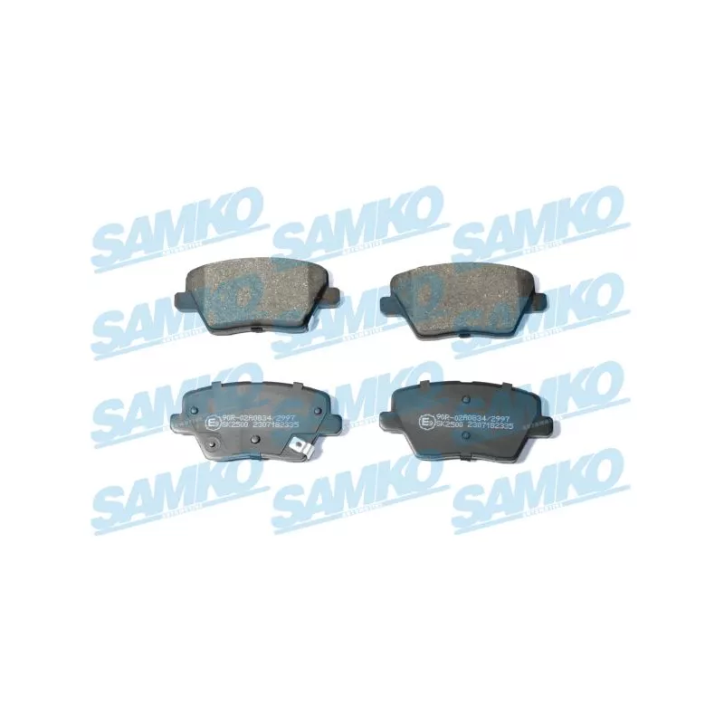 Jeu de 4 plaquettes de frein arrière SAMKO 5SP2335