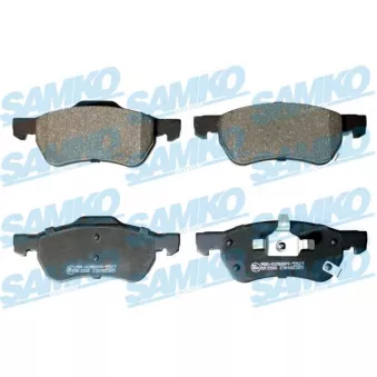 Jeu de 4 plaquettes de frein avant SAMKO