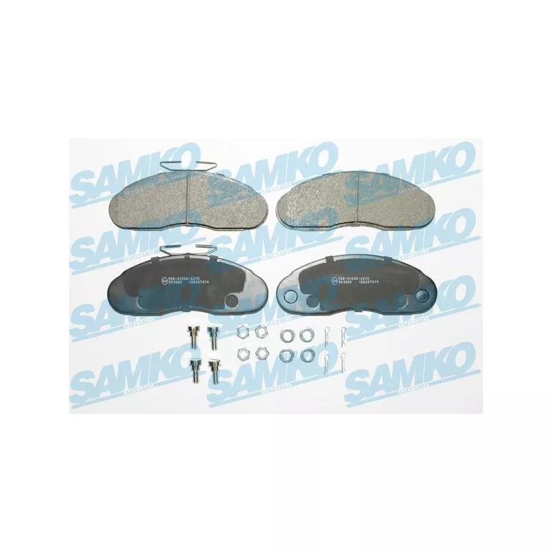 Jeu de 4 plaquettes de frein avant SAMKO 5SP414