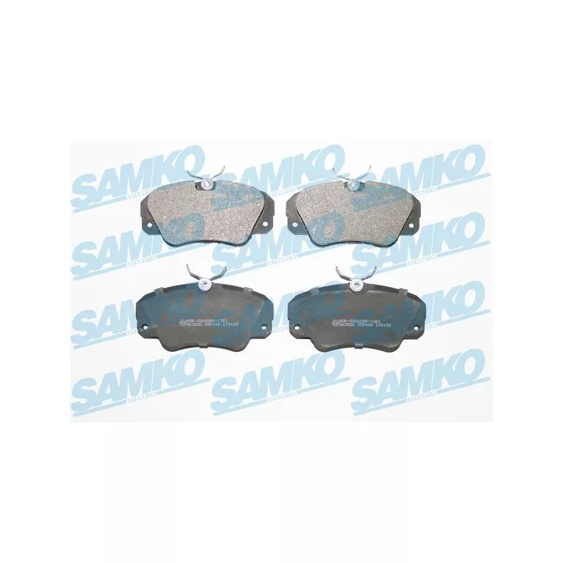 Jeu de 4 plaquettes de frein avant SAMKO 5SP449