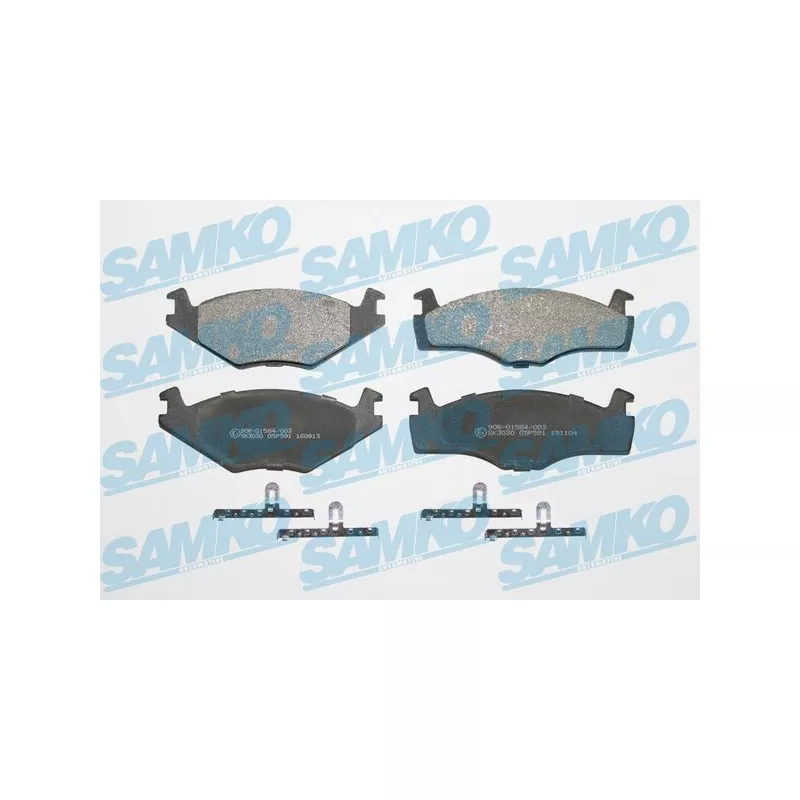 Jeu de 4 plaquettes de frein avant SAMKO 5SP591