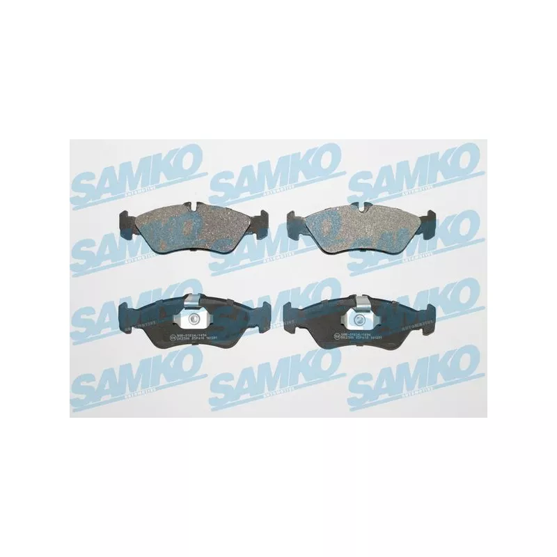 Jeu de 4 plaquettes de frein arrière SAMKO 5SP610