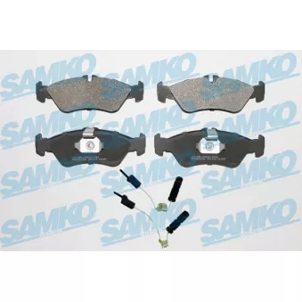 Jeu de 4 plaquettes de frein arrière SAMKO
