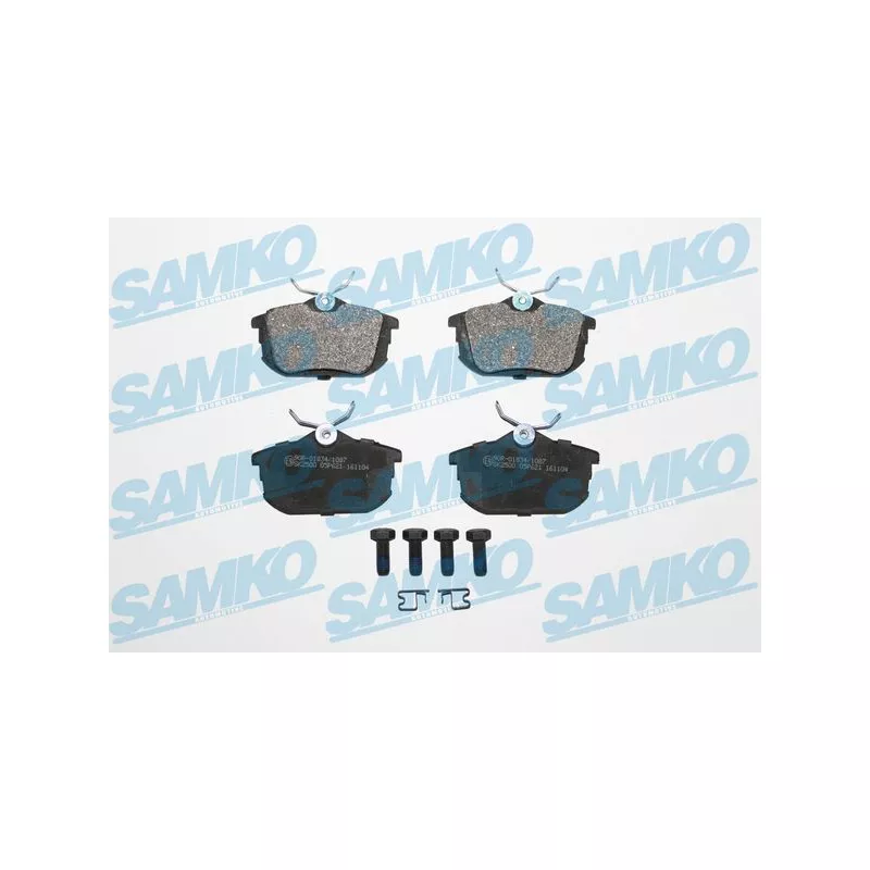 Jeu de 4 plaquettes de frein arrière SAMKO 5SP621