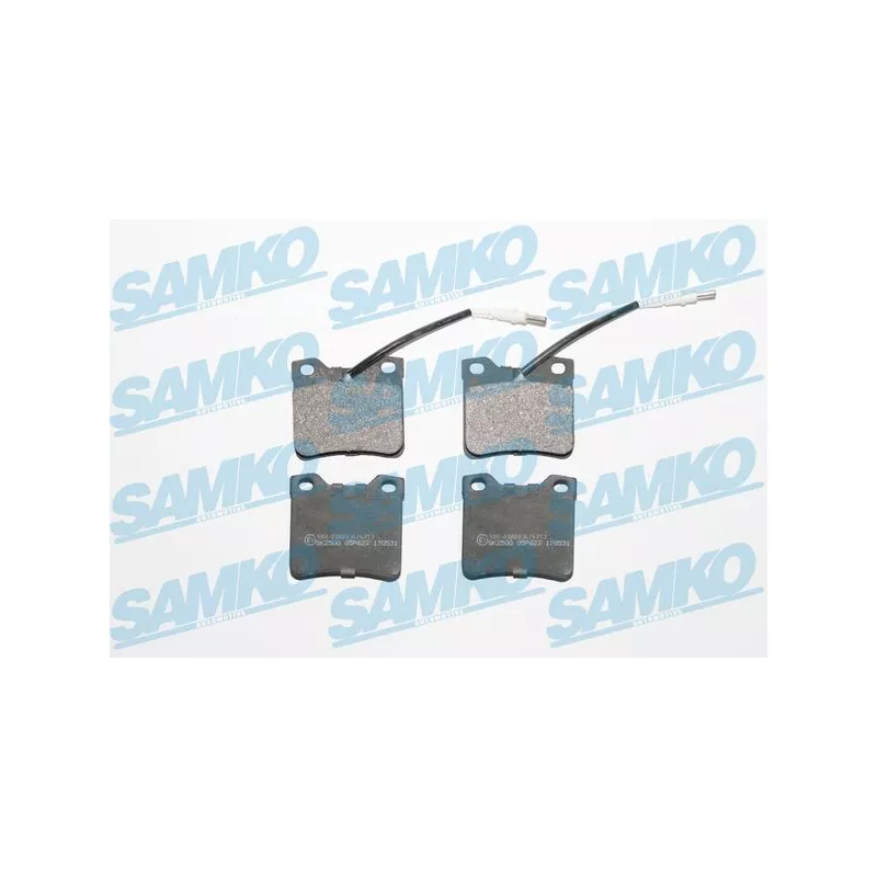 Jeu de 4 plaquettes de frein arrière SAMKO 5SP623