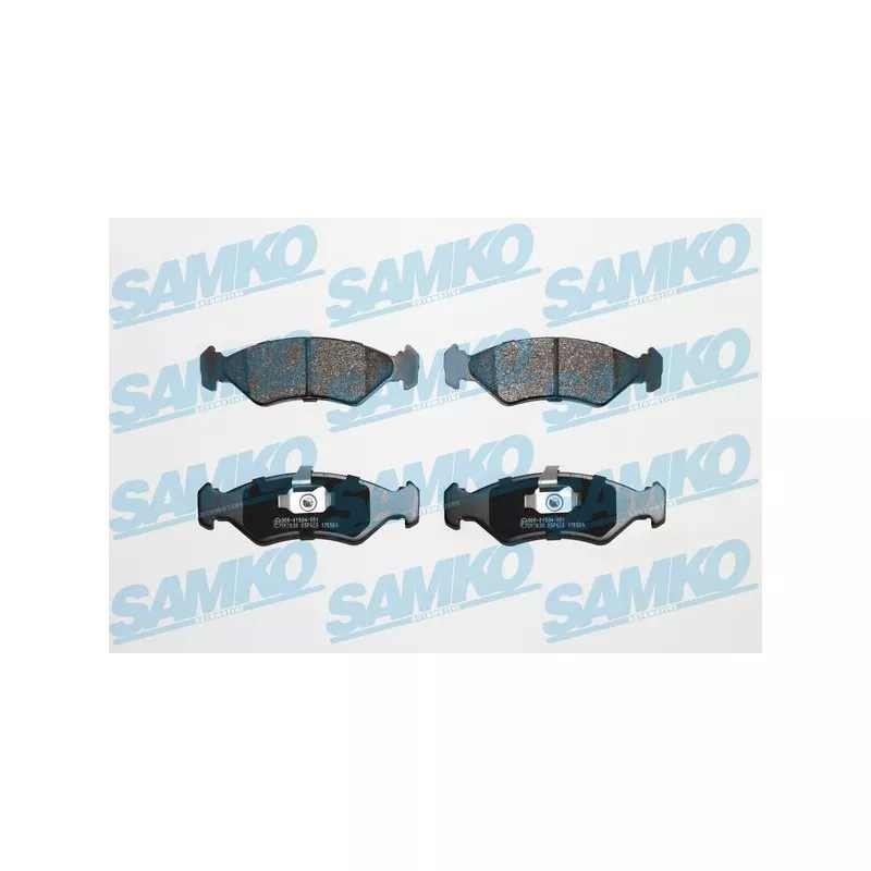 Jeu de 4 plaquettes de frein avant SAMKO 5SP625