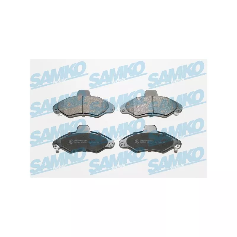 Jeu de 4 plaquettes de frein avant SAMKO 5SP717