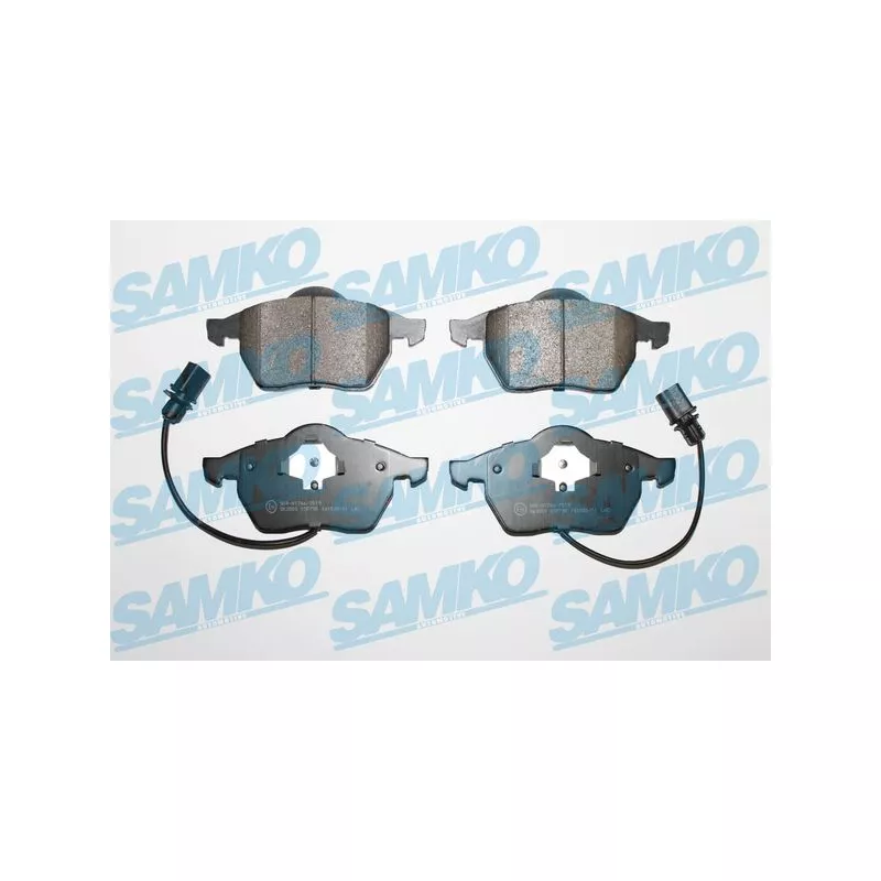 Jeu de 4 plaquettes de frein avant SAMKO 5SP790
