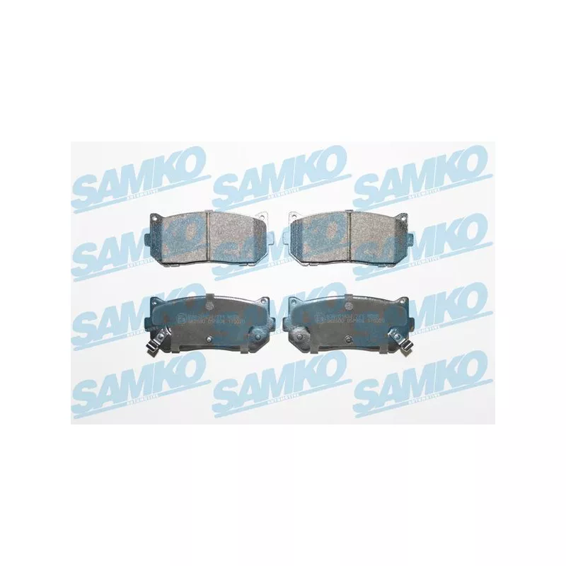 Jeu de 4 plaquettes de frein arrière SAMKO 5SP808
