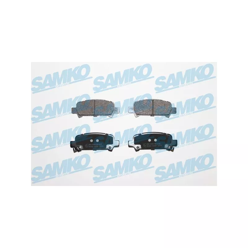 Jeu de 4 plaquettes de frein arrière SAMKO 5SP838