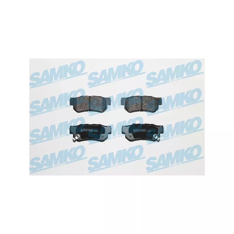 Jeu de 4 plaquettes de frein arrière SAMKO 5SP848