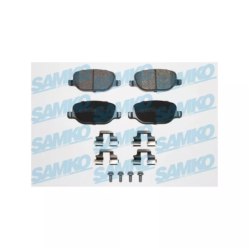 Jeu de 4 plaquettes de frein arrière SAMKO 5SP855K