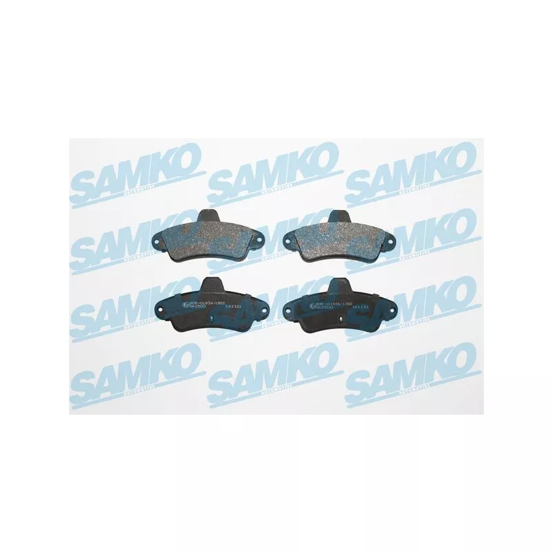 Jeu de 4 plaquettes de frein arrière SAMKO 5SP870