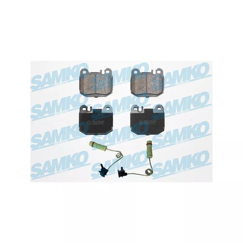 Jeu de 4 plaquettes de frein arrière SAMKO 5SP901A
