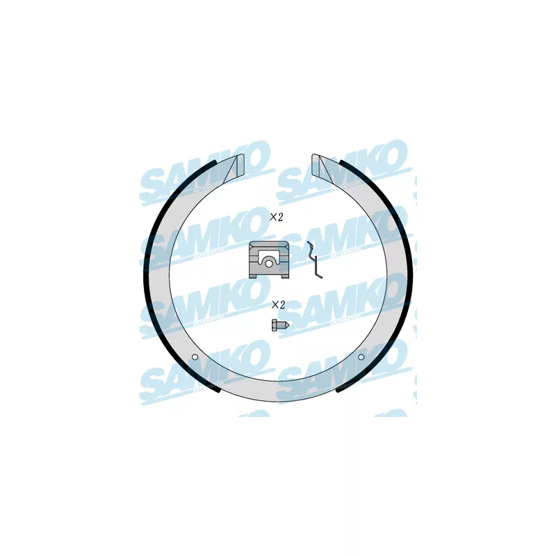 Jeu de mâchoires de frein, frein de stationnement SAMKO 81098