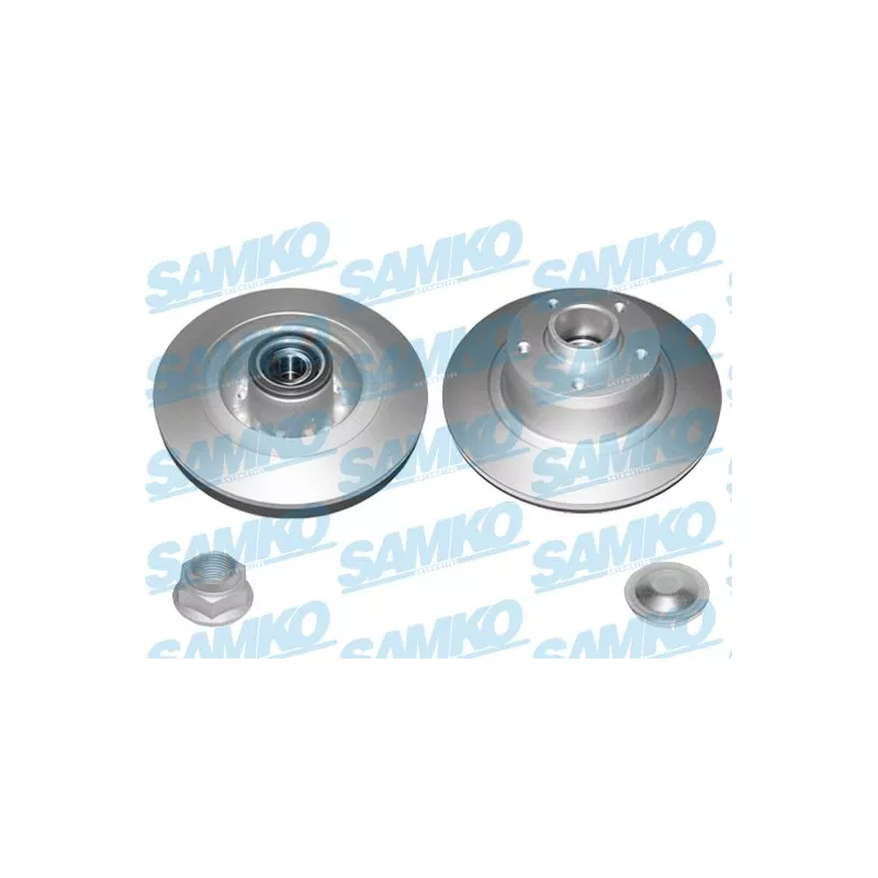 Jeu de 2 disques de frein arrière SAMKO R1077PRCA