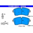 Jeu de 4 plaquettes de frein avant ATE 13.0460-2636.2 - Visuel 1