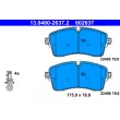 Jeu de 4 plaquettes de frein avant ATE 13.0460-2637.2 - Visuel 1