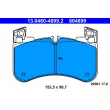 Jeu de 4 plaquettes de frein avant ATE 13.0460-4899.2 - Visuel 1