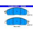 Jeu de 4 plaquettes de frein avant ATE 13.0460-5508.2 - Visuel 1