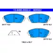 Jeu de 4 plaquettes de frein avant ATE 13.0460-5522.2 - Visuel 1