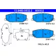 Jeu de 4 plaquettes de frein avant ATE 13.0460-5532.2 - Visuel 1