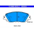 Jeu de 4 plaquettes de frein avant ATE 13.0460-5533.2 - Visuel 1