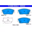 Jeu de 4 plaquettes de frein avant ATE 13.0460-5544.2 - Visuel 1