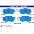 Jeu de 4 plaquettes de frein avant ATE 13.0460-7360.2 - Visuel 1