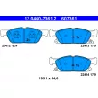 Jeu de 4 plaquettes de frein avant ATE 13.0460-7361.2 - Visuel 1