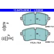 Jeu de 4 plaquettes de frein avant ATE 13.0470-2636.2 - Visuel 1