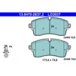 Jeu de 4 plaquettes de frein avant ATE 13.0470-2637.2 - Visuel 1