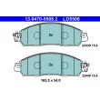 Jeu de 4 plaquettes de frein avant ATE 13.0470-5508.2 - Visuel 1