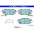Jeu de 4 plaquettes de frein avant ATE 13.0470-5522.2 - Visuel 1