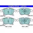 Jeu de 4 plaquettes de frein avant ATE 13.0470-7313.2 - Visuel 1