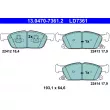 Jeu de 4 plaquettes de frein avant ATE 13.0470-7361.2 - Visuel 1