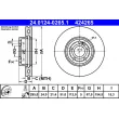 Jeu de 2 disques de frein avant ATE 24.0124-0265.1 - Visuel 1