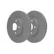 Jeu de 2 disques de frein avant ATE 24.0124-0265.1 - Visuel 2