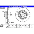 Jeu de 2 disques de frein avant ATE 24.0124-0266.1 - Visuel 1