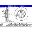 Jeu de 2 disques de frein avant ATE 24.0125-0221.1 - Visuel 1
