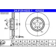 Jeu de 2 disques de frein avant ATE 24.0125-0222.1 - Visuel 1