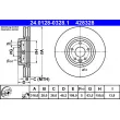Jeu de 2 disques de frein avant ATE 24.0128-0328.1 - Visuel 1