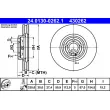 Jeu de 2 disques de frein avant ATE 24.0130-0262.1 - Visuel 1