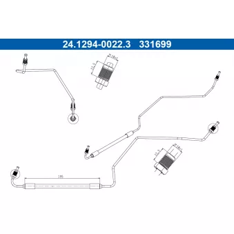 Flexible de frein ATE 24.1294-0022.3