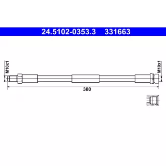 Flexible de frein ATE 24.5102-0353.3