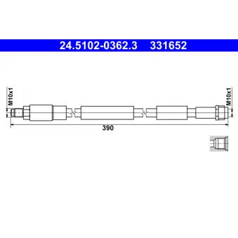 Flexible de frein ATE 24.5102-0362.3