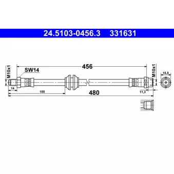 Flexible de frein ATE 24.5103-0456.3