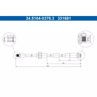 Flexible de frein ATE 24.5104-0378.3