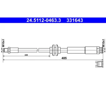 Flexible de frein ATE 24.5112-0463.3