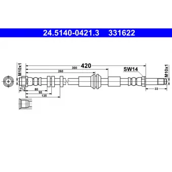 Flexible de frein ATE 24.5140-0421.3